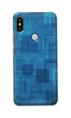 Image of Printed Hard Back Cover Case for Mi Redmi Y2 Back Cover (Plain Azure Blue) -1302