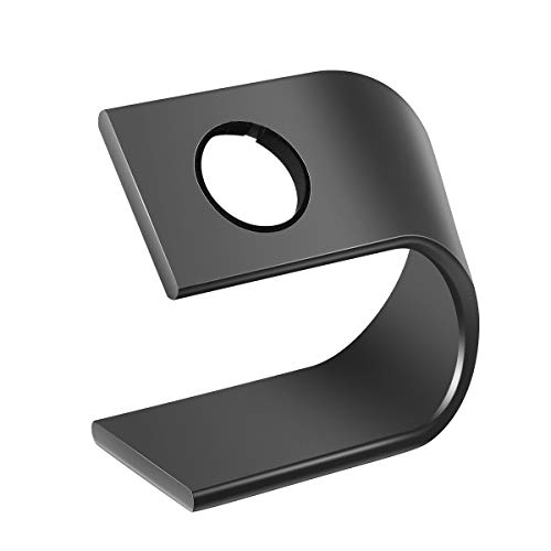 NICERIO Aluminium Uhr Stand Kompatibel für Apple Watch, Mount Halter Stand Tisch Stehen Kompatibel für Apple Watch (Dunkelgrau) Cover
