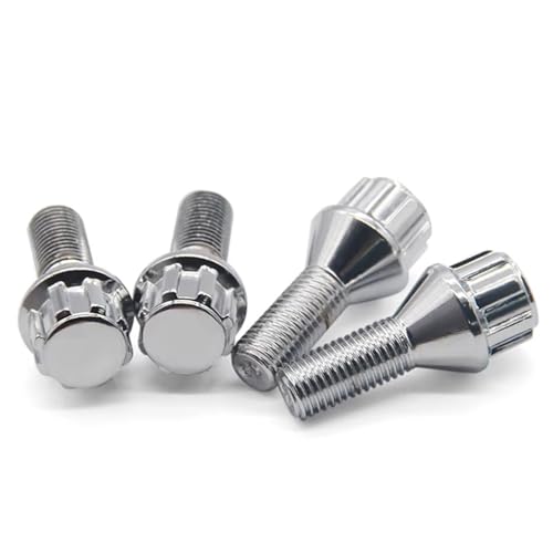 Tornillos rueda para BMW Serie 3 E21 E30 E46 E90 con 4 pernos M12x1.5 y bloqueo 2