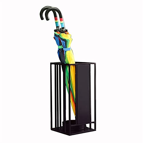 Porte-parapluie bureau d'hôtel étanche et antirouille en métal noir