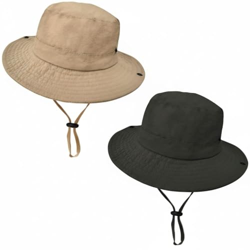 Image of Outdoor Kids Sun Hat UPF 50+ Quick Dry Foldable Bucket Hat Lightweight Adjustable Fishing Safari Hat for Girls and Boys