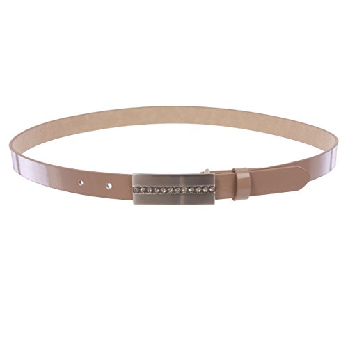 3/4" (19 mm) Women's Skinny Patent Non Leather Dress Belt3