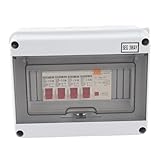 63A 30mA RCD Consumer Unit with 3 MCB(6A+16A+32A), IP65 Waterproof 230/400V Circuit Breaker Distribution Box, Flame Retardant Mini Electrical Unit for Garage Caravan Workshop