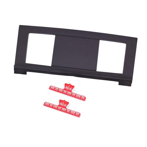 DYNWAVE Electronic Keyboard Music Stand Keyboard, Music Score Stand Fit for Multiple Keyboard Models, Portable Music Stand & Desktop Book Stand, Keyboard Piano Accessories for Beginner, Red Clips