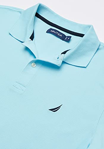 Nautica Men's Short Sleeve Solid Cotton Pique Polo Shirt3