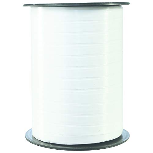 Clairefontaine 601701C - Une bobine de Ruban Bolduc Lisse - 500mx0,7 cm - Blanc - Ruban décoratif...