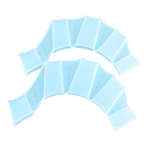 CHENZILIN 1pair Youth Silicones Swimming Fin Snorkels Fin Finger Hand Training Net Gloves for Enhancing Swimming Speed