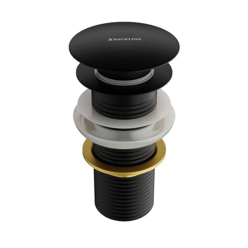 Image of Backline Brass 5-Inch Pop up Waste Coupling for Wash Basin | 32 MM Drain Out let System Full Thread Waste Coupling For Basin (Black Matt)
