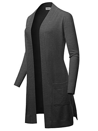 Image of STARJJ Womens Soft Stetchy Knit Longline Open Front Sweater Cardigan with Pockets (S-3X)