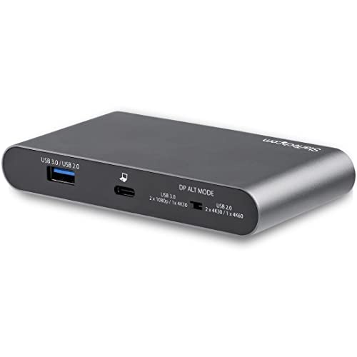Startech.com Usb C Dock - 4K Dual Monitor Displayport - Mini Laptop Docking Station - 100W Power Delivery Passthrough - Gbe, 2-Port Usb-A Hub - Usb Type-C Multiport Adapter - 3.3' Cable (Dk30C2Dagpd) #TOP1