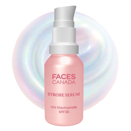 Image of FACES CANADA Strobe Serum Mini - 15ml | Brightening Serum + Strobe Cream + SPF 30 Sunscreen | 10% Niacinamide | Removes Dark Spots & Hyperpigmentation | GlowLift Complex | Instant Glow