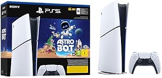 Sony, PlayStation, Pack Console PS5 Slim Édition Numérique, avec 1 Manette Sans Fil DualSense + Jeu Astro Bot (code de téléchargement) - Édition limitée - 1