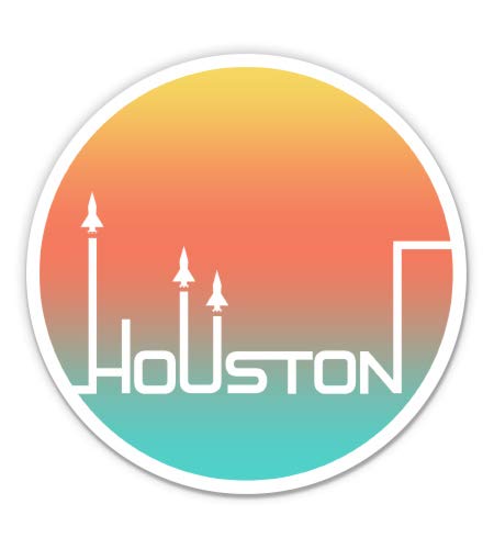 Houston Space Center - 3" Vinyl Sticker - for Car Laptop Water Bottle Phone - Waterproof Decal
