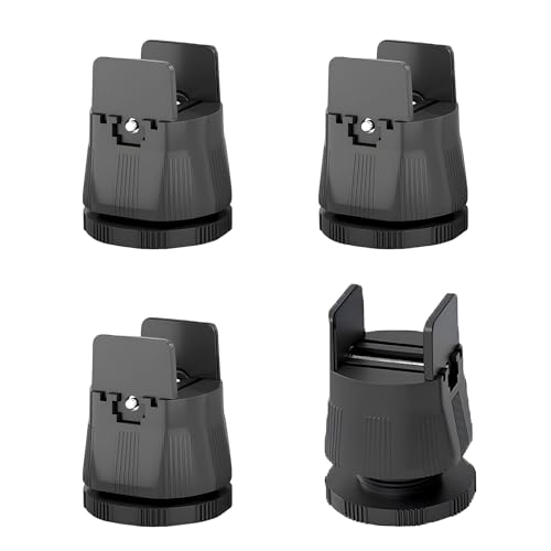 LWZko 4 Piezas Elevadores de Muebles, Elevador de Cama Patas de 6-8cm, Extensores de Altura de Muebles, Mesa Casa Diseño Ajustable y Antideslizante, para Mesa Patas Somier Soporte de 500kg (Negro)