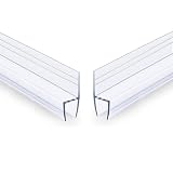 Paquete de 2 tiras de sellado de silicona tipo H para puertas de cristal de 2 m, sellado de puertas y ventanas de oficina y balcón (6 mm)