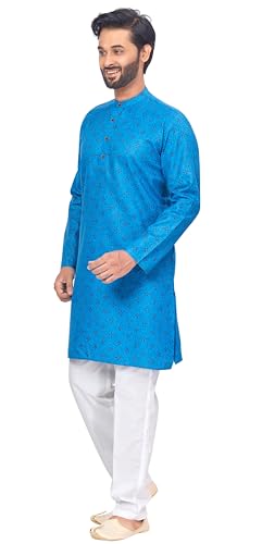 Image of Studio Shringaar Men's Cotton Relaxed Fit Straight Kurta