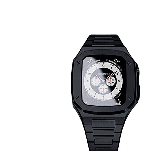 Bracelet en acier inoxydable pour Apple Watch 44mm avec boîtier métal robuste