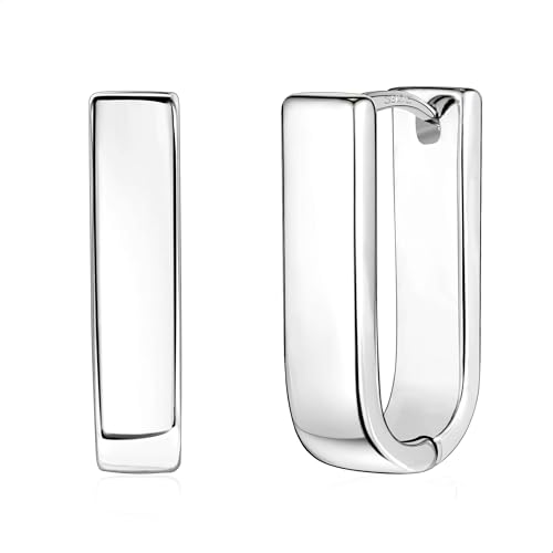 ALEXCRAFT 925 Sterling Silver Earrings for Women Trendy Hypoallergenic Silver Hoop Earrings Statement Small Chunky Huggie Hoops Earring Jewelry for Women