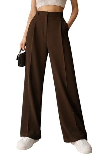 Image of Twill Regular Fit High-Waist Korean Trousers for Women & Girls | Casual Pants Outings
