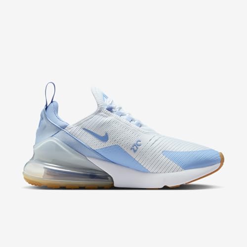 Nike Air Max 270 Women's Shoes (White/Blue Tint/Gum Light Brown/Aluminum)3