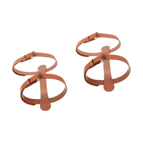 VANZACK 2pcs Motorcycle Bedroll Strap Outdoor Blanket Roll Pu Aluminum Alloy Compact Easy to Store