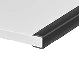 Gummikantenprofil, selbstklebender U-Profil-Kantenschutz für Sperrholz, Schrank, flexibler Kantenschutz für Holzplatten, Größe 16 mm, passend für 14–17 mm, Länge 3 m, schwarz