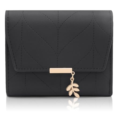 REETEE Portefeuille Femme en Cuir PU Petit Porte Monnaie Slots de Carte, Porte Feuilles pour Femme Court avec Porte-Monnaie Zippé et Portefeuilles Pochette...
