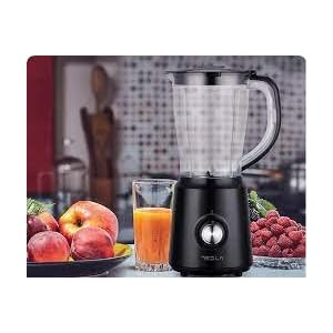 TESLA BL202B blender, 500 W, kunststof, bekerinhoud 1,5 l, 4 messen van roestvrij staal, 2 snelheden, pulsfunctie, zwart