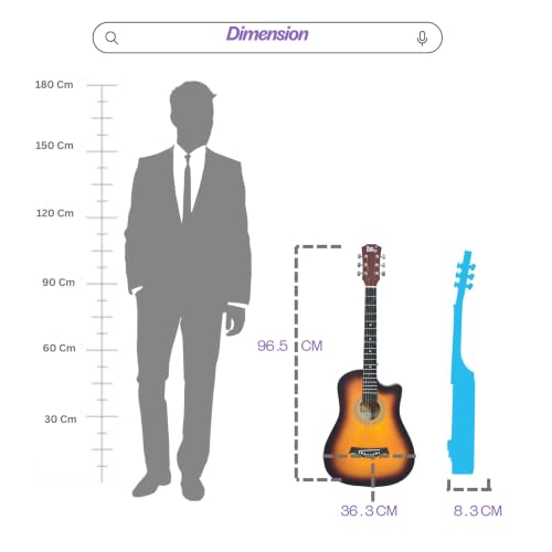 Blueberry B-38CM 38 Inch Acoustic Guitar Kit - Image 6