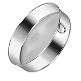 Flour Sifter Stainless Steel Round Flour Sieve 6 Inch 60 Mesh Fine Mesh Strainers for Baking Cake Bread