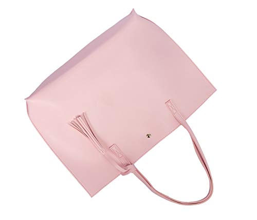 Nodykka Women Tote Bags Top Handle Satchel Handbags PU Faux Leather Tassel Shoulder Purse