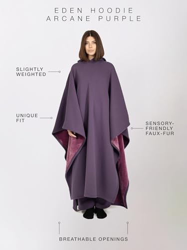 Image of FREE THE SHEEP Eden Hoodie - Oversized Weighted Hoodie Cloak with Ultra-Soft Faux Fur Liner