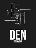 ART.COM Wall Art Print DEN Denver Airport Black by NaxArt, 12" x 16"