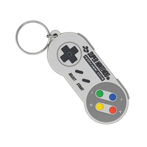 Pyramid International Nintendo (Snes Controller) Portachiavi 4.5 x 6 cm, Gomma, Multicolore, 4 x 6 x 1.3 cm