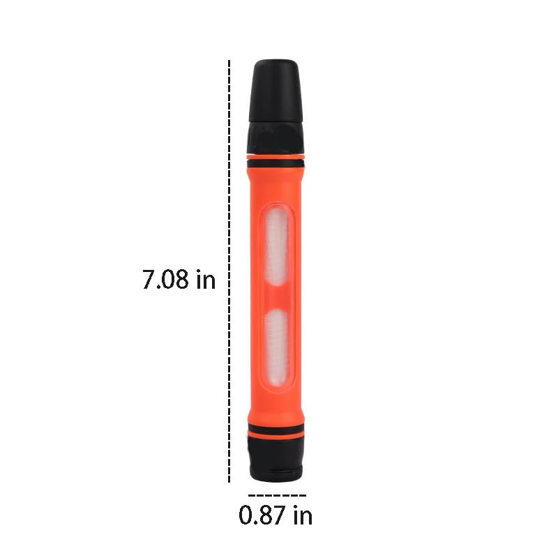 シンプルな屋外用ポータブル個人ミニストロー水濾過ストロー設備 災害サバイバル用,黒,2.2*2.2*18cm