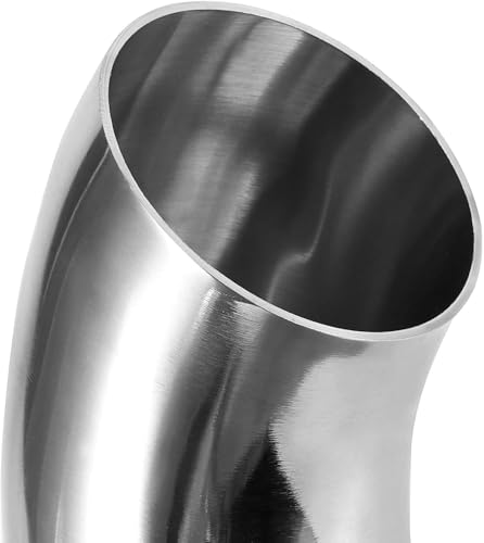 4 PCS 3 Inch 90°Mandrel Bend Elbow, 304 Stainless Steel Elbow Thickness 1.5mm/0.59 Inch Exhaust Pipe Elbow for Car Modified Exhaust Elbow Pipes, Stair Handrails — view 5