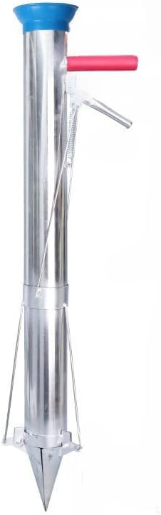 Stainless Steel Planting Garden Tools, Long Handled Bulb Planter Tools, Vegetable Young Plant Manual Plant Transplanter, Vegetable Transplanter for Outdoor for Rural for Garden (Double Handle)