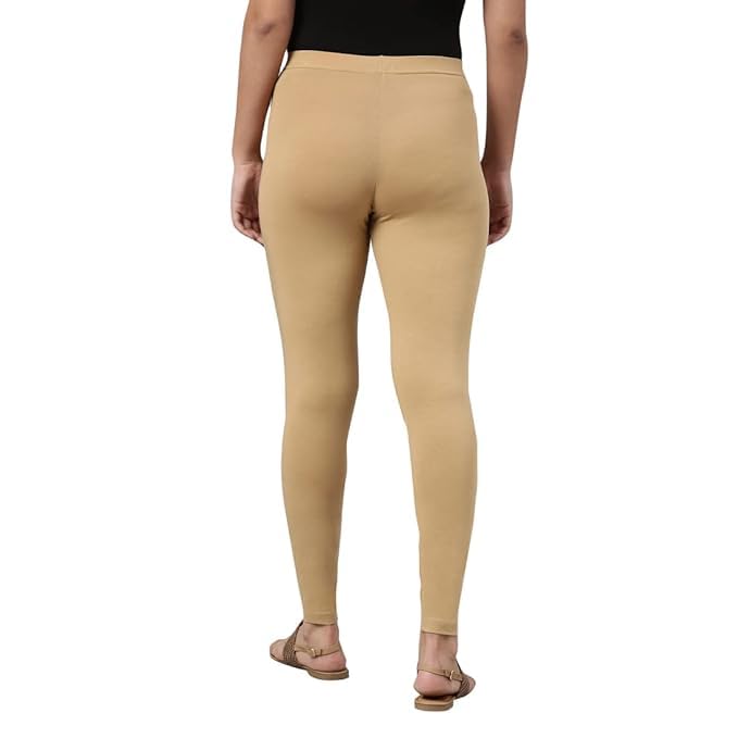 Image of Women Cotton Solid Belt Ankle Length Legging Four Way Lycra Leggings
