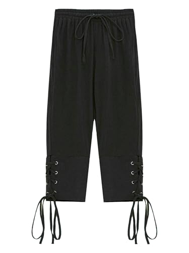 Choomomo Medieval Renaissance Pants for Boys Kids Ankle Banded Pirate Pants Halloween Viking Trousers3
