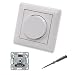 Produktbild GIRA 245500 LED-Drehdimmer LED-Dimmer mit Dimmerscheibe Zentralscheibe Zentralplatte 065003 Einfachrahmen in System55 reinweiß glänzend inklusive EBROM Phasenprüfer zur Montage des Dimmers