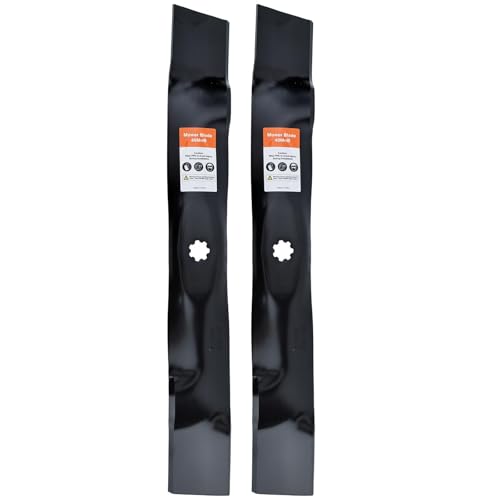 Hipa 2-Pack GY20850 Medium Lift Mower Blades 7-Point Star Set for D110 D105 D130 S100 E100 42 Inch Deck Zero Turn Lawn Mower Riding Mower Models Replace GX22151 GY20850X (Mulching Blades)