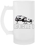 JINBETEE Space 1999 Eagle 1 Tasse À Boire En Verre À Bière Transparente Avec Poignée
