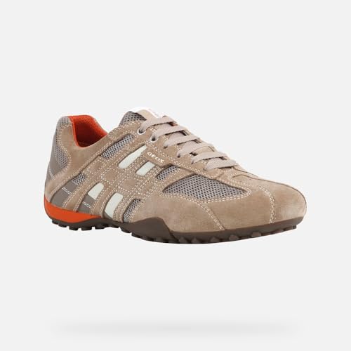 Image of Geox mens Scarpe Da Ginnastica Basse fashion sneakers, Beige /Orange, 10 US