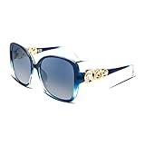 FEISEDY Women's Fashion Sunglasses, Oversized Square Frame with Pearl Sparkling, Polarized UV Protection B2821