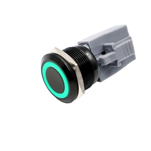 Bouton-poussoir étanche avec voyant LED bleu pour commande 6V