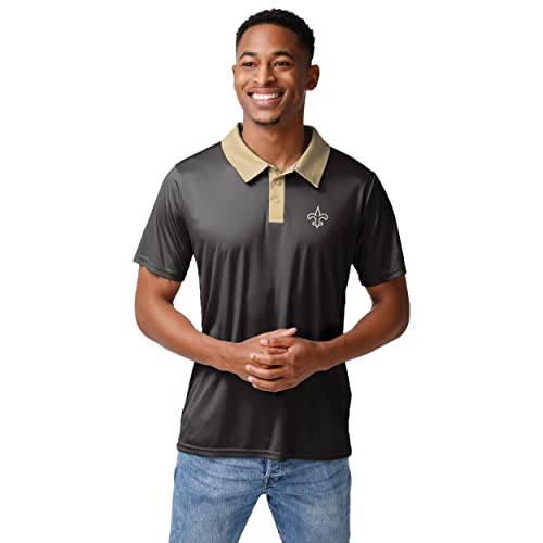 FOCO Men's NFL Team Logo Workday Warrior Polyester Polo Short Sleeve Shirt2