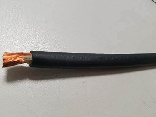 20 FEET FLEXAPRENE Welding Cable #4 Gauge Black 100 AMPS USA 4 AWG Battery Cable