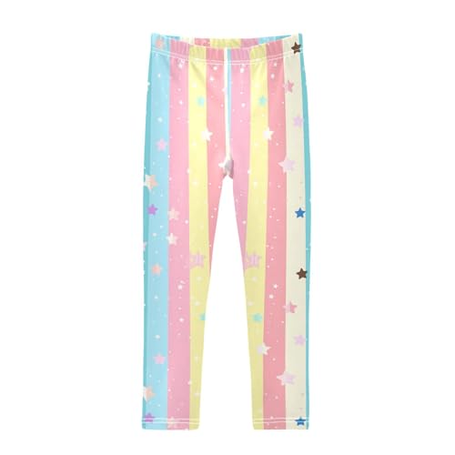 Kids High Waist Rainbow Stripe Leggings for Toddler Girls 4T 202b3144