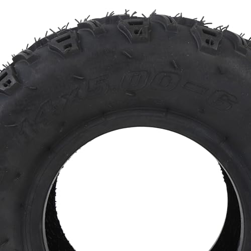 KIMISS 14x5.00-6 Tubeless Vacuum Tire for ATV, UTV & Cart, All Terrain Front Wheel with Rim, 6\" Rubber Tire for Off Road Go Kart & Mini Bike - Thumbnail 7