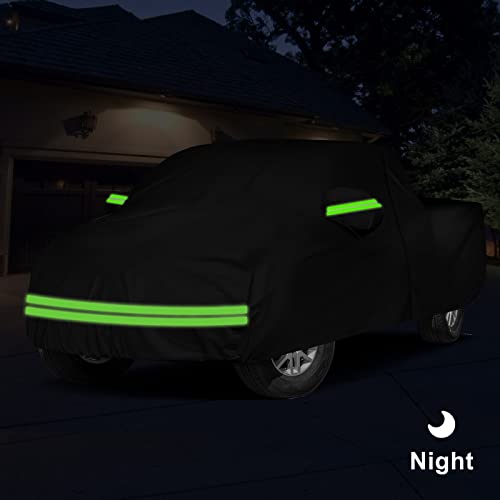 Image of Waterproof Truck Cover Replace for Nissan Frontier CrewCab 6ft Bed, 6 Layers All Weather Truck Cover with Zipper Door & Windproof Bands for Snow Rain Dust Hail Protection (6ft Bed)